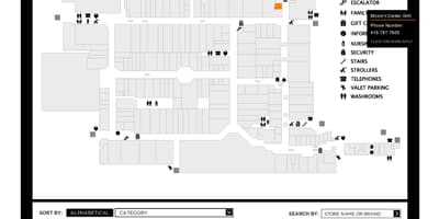 نقشه Yorkdale Shopping Centre