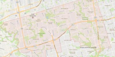 نقشه از بالای شهر تورنتو تورنتو محله