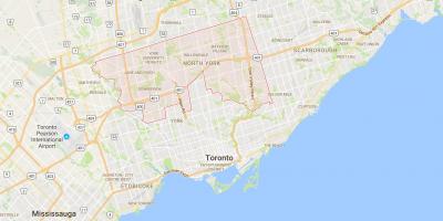 نقشه از بالای شهر تورنتو منطقه تورنتو
