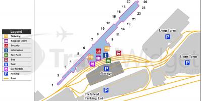نقشه از بوفالو نیاگارا در فرودگاه