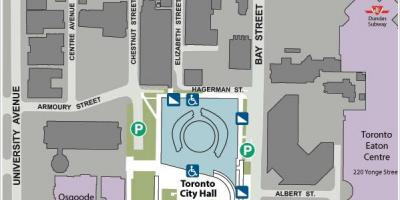 نقشه تالار شهر تورنتو