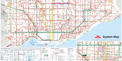 نقشه از تورنتو اتوبوس