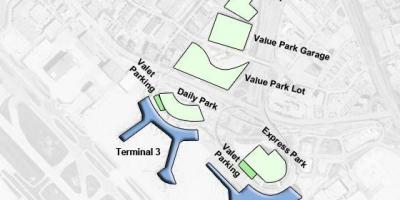 نقشه از تورنتو فرودگاه پیرسون پارکینگ