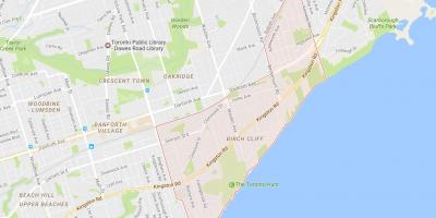 نقشه از درخت غان صخره محله تورنتو