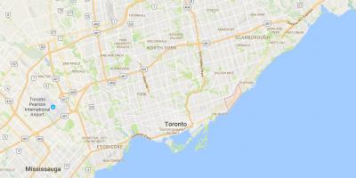 نقشه از درخت غان صخره منطقه تورنتو