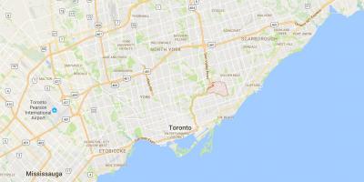 نقشه از افسار مسیر منطقه تورنتو