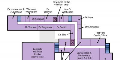 نقشه از سنت جوزف سلامت مرکز تورنتو Sunnyside سطح 2