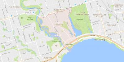 نقشه از سوانزی محله تورنتو
