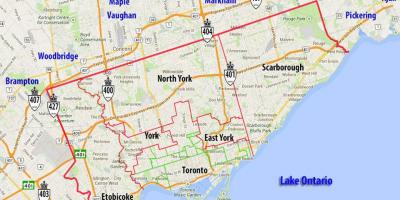 نقشه از شهرداری تورنتو
