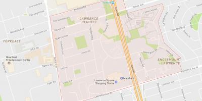 نقشه لارنس ارتفاعات محله تورنتو