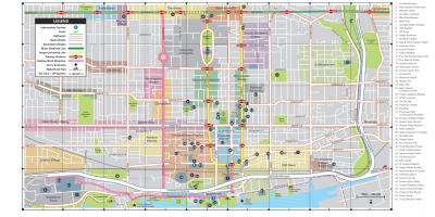 نقشه از مرکز شهر تورنتو