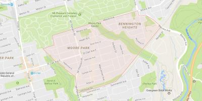 نقشه از مور پارک محله تورنتو