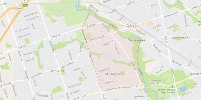 نقشه هامبر ارتفاعات – Westmount محله تورنتو