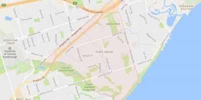 نقشه از پورت اتحادیه محله تورنتو
