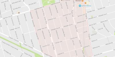 نقشه چاپلین املاک محله های تورنتو