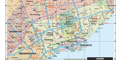 نقشه توریستی تورنتو