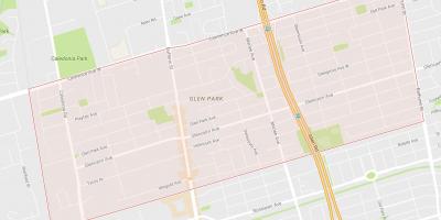 نقشه گلن محله پارک تورنتو